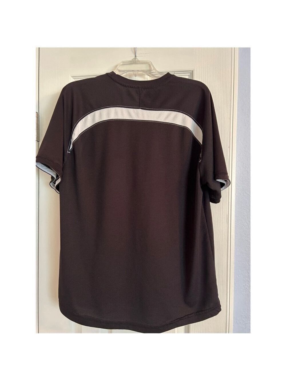 🔵Men's Reebok T-Shirt Black White XL - Picture 3 of 5